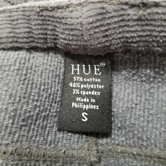 Hue leggings Small corduroy ribbed rib wale elastic pull on waist back pockets - Picture 12 of 13